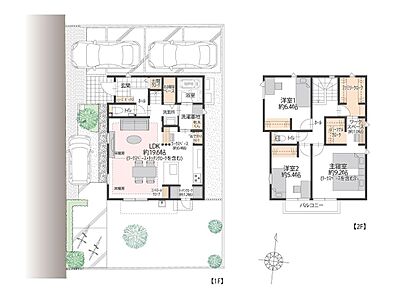 ■9号地間取図　
LDKの一角にワークスペースがございます。リモートワークやお子さんの学習スペースなど、様々な用途に活用いただけます。暮らしやすさと機能性を両立した間取りです。 