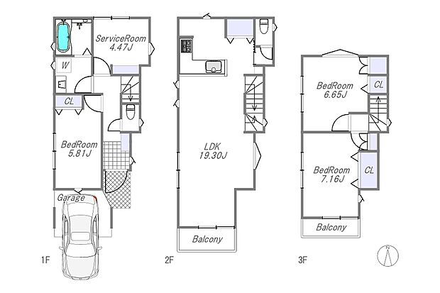 都電荒川線『滝野川一丁目』駅徒歩3分!JR京浜東北線『王子』駅徒歩12分!通勤通学、お買い物に便利な立地!居室4部屋の間取りプラン!