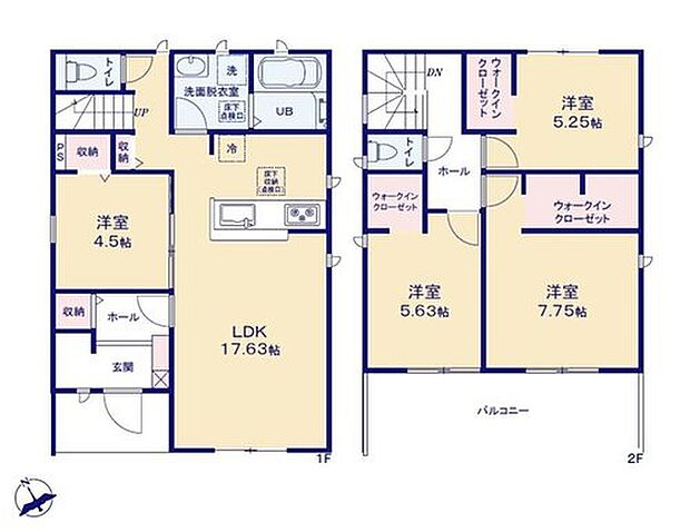 2号棟
価格: 2780万円間取り: 4LDK土地面積: 232.37m2建物面積: 100.61m2