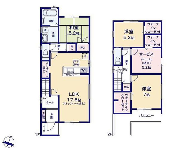 (1号棟)、価格3290万円、3LDK+S、土地面積137.61m2、建物面積100.44m2