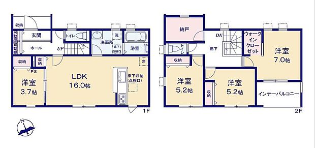 (1号棟)、価格2980万円、4LDK+S、土地面積184.91m2、建物面積106.82m2