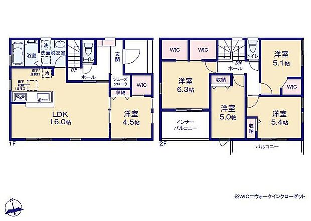 (１号棟)、価格2580万円、5LDK、土地面積161.9m2、建物面積111.8m2