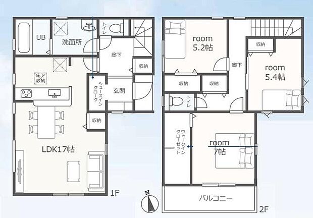 (1号棟)、価格2977万円、3LDK、土地面積101.3m2、建物面積95.65m2