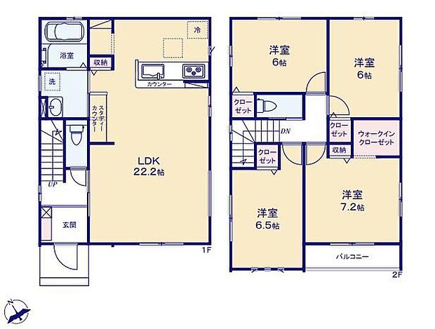 (２号棟)、価格3799万円、4LDK、土地面積111.2m2、建物面積106.82m2
