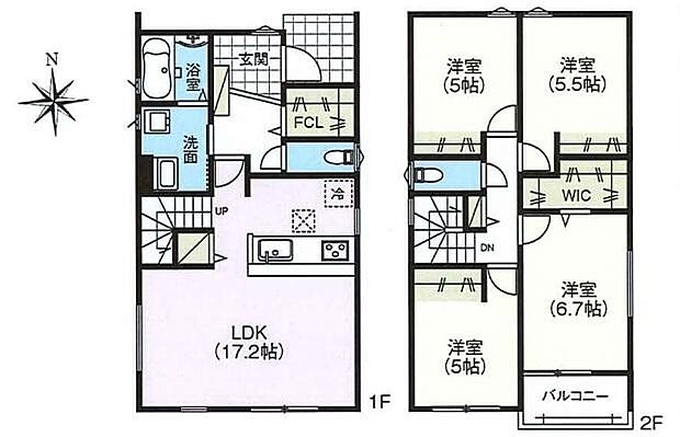 (1号棟)、価格2890万円、4LDK、土地面積146.11m2、建物面積99.63m2