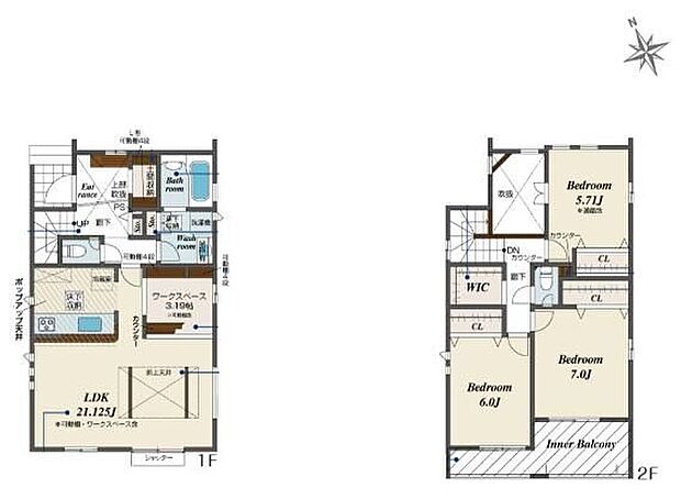 (１号棟)、価格2690万円、3LDK、土地面積157.15m2、建物面積109.13m2 