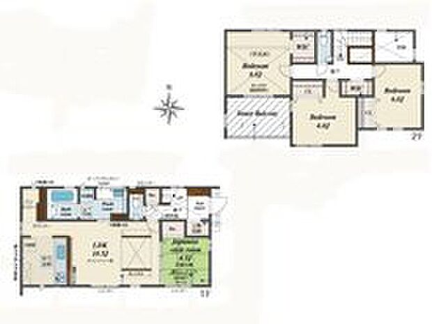 (1号棟)、価格3880万円、4LDK、土地面積162.41m2、建物面積115.71m2