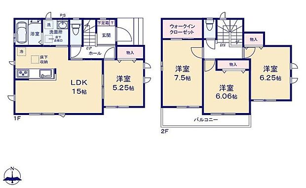 (A号棟)、価格2790万円、4LDK、土地面積99.63m2、建物面積97.31m2 