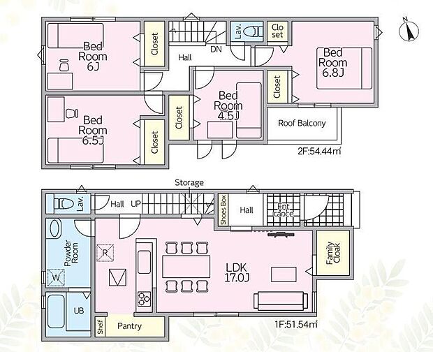(1号棟)、価格2990万円、4LDK、土地面積213.65m2、建物面積105.98m2 