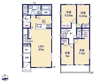 対面式キッチン仕様の南向き約２０帖リビング♪
居室４部屋あり、使用用途多数♪
WICがあり、各居室にも収納スペース完備♪
２部屋から出入りできる日当たり良好な南側バルコニー♪ 