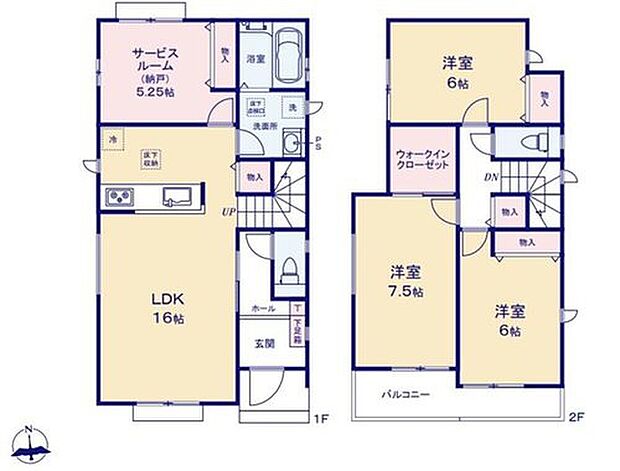 【4LDK】対面式キッチン仕様の南向き約１６帖リビング♪
居室４部屋あり、使用用途多数♪
WICがあり、各所・各居室にも収納スペース完備♪
２部屋から出入りできる南側バルコニー♪