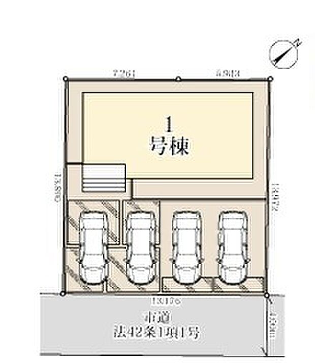 敷地面積５５坪超♪
並列駐車４台可！
お客様がいらしても安心ですね♪