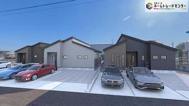 【完成予想図】（左から３・２・１号棟）
秩父鉄道本線「武川」駅まで徒歩9分♪
☆設計性能評価６項目で最高等級！
長期優良住宅認定物件です！お気軽にお問い合わせください♪