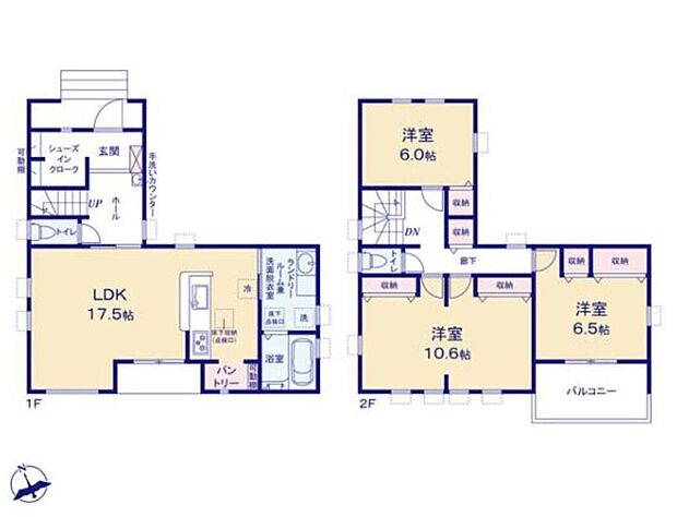 (1号棟)、価格2690万円、3LDK、土地面積164.28m2、建物面積106.82m2