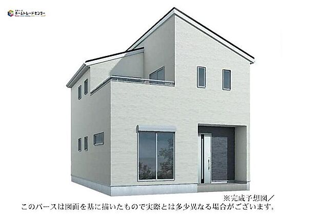 【完成予想図　2号棟】
閑静な住宅街は落ち着いた新生活を送るのにぴったりです♪ これだけではない魅力が、現地できっと見つかる！お問合せをお待ちしております。