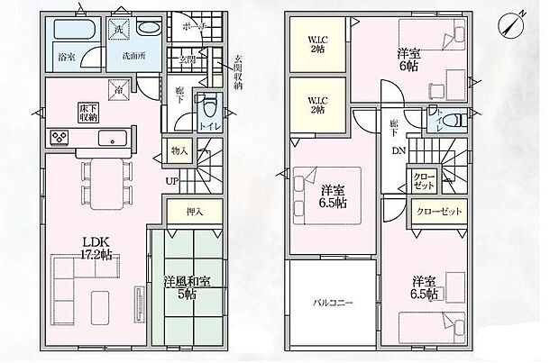 (1号棟)、価格2880万円、4LDK、土地面積149.79m2、建物面積98.01m2