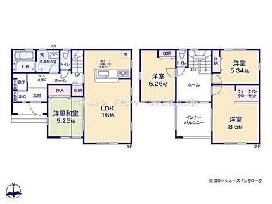 リビングに続き間の５．２５帖和洋室があります♪
来客時にも重宝しますが、小さなお子様を寝かせるスペースにもなりますので、使い方はあなた次第です！
ウォークインクローゼットも完備☆ 