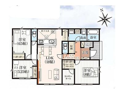 人気の平屋の間取りです☆
寛ぎの時間を紡ぎだす８帖の主寝室♪
大型ベットを置いても余裕です。
洗面スペースに通り抜け出来るパントリー完備♪ 