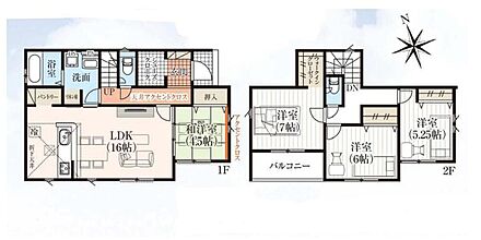 全居室南向き♪
リビングに続き間の４．５帖和室があります！
来客時にも重宝しますが、小さなお子様を寝かせるスペースにもなりますので、使い方はあなた次第です。 