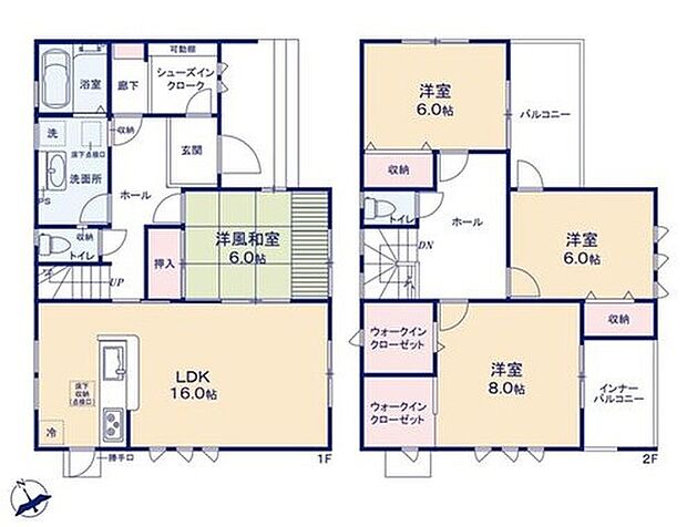 【4LDK】主寝室は大容量のWIC付、広々8帖☆大きなベッドも置けます♪
リビング続きの洋風和室はホッ一息つける癒しの空間です♪