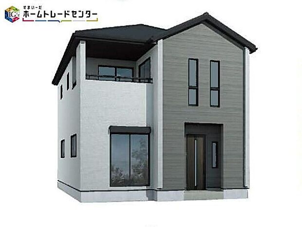 【完成予想図(外観)】【2号棟】建物は安心できる耐震等級最高等級の住宅性能評価書付きです。震度7クラスの地震波を連続でかけても損傷無しとの実験結果も出ています。くつろげる我が家が、そのままご家族を守ってくれます。