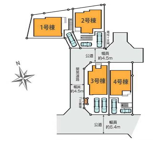 第一種低層住居専用地域の良好な住環境が保たれたエリア。低層の一戸建てを中心とした街並みが整然と続き、周辺は高い建物が建っていないので、採光や開放性に恵まれ、空が広く緑の多い閑静な趣を感じる環境です。