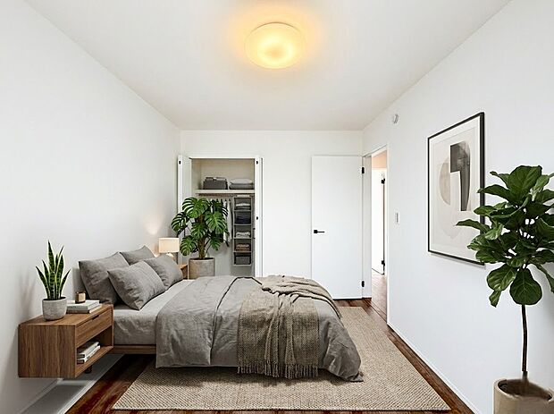 【居室】おひさまの光を、爽やかな風をたっぷりと取り込めます。居室内はいつも明るい印象ですので、気持ちの良い朝を迎えられそう。毎日の生活も自然と明るくなりますね。(家具等はCGです)