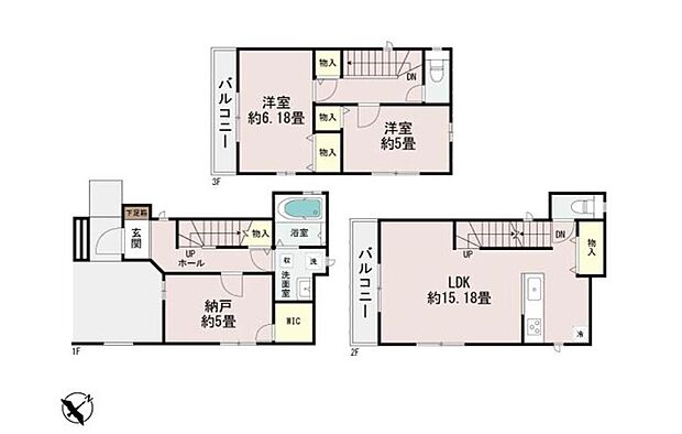 (A号棟)、価格2890万円、2LDK+S、土地面積69.81m2、建物面積86.21m2