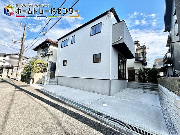 【現地外観写真】
南海線「松ノ浜」駅徒歩９分の立地♪新築一戸建住宅が堂々と完成しました！