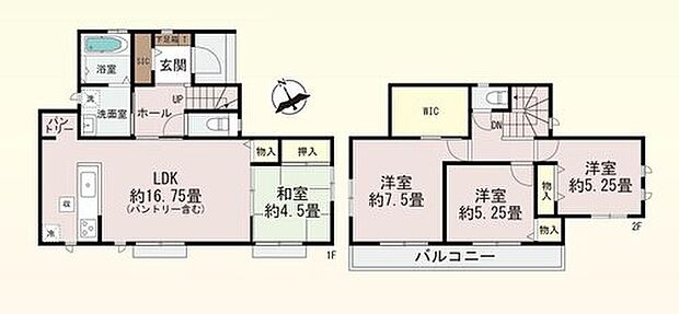 【4LDK】全居室南向きで日当たり良好♪
ＬＤＫと和室を合わせると２１帖以上！ゆったりとおくつろぎいただけます♪