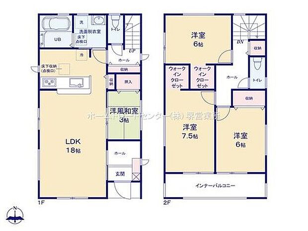 【4LDK】インナーバルコニーなので急な雨でも安心です♪
ＬＤＫ１８帖！畳のお部屋も隣接していてゆったりとおくつろぎいただけます♪