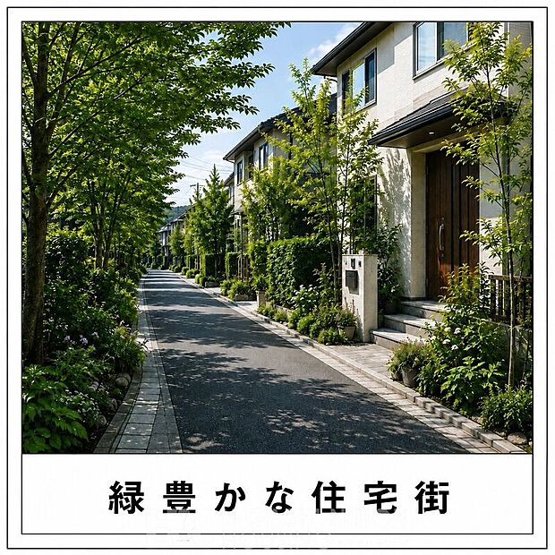 【その他設備】身近に豊かな緑を感じられる住宅街。自然を感じながら、ゆったり穏やかに暮らせる心地よい住環境です。※掲載画像はイメージであり、実物の設備・仕様・形状とは異なる場合があります。