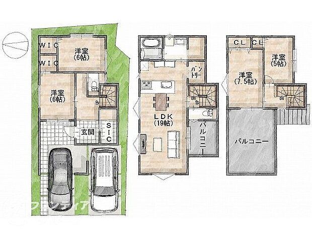 建物プラン面積:118.41m2 建物プラン価格:2000万円 -