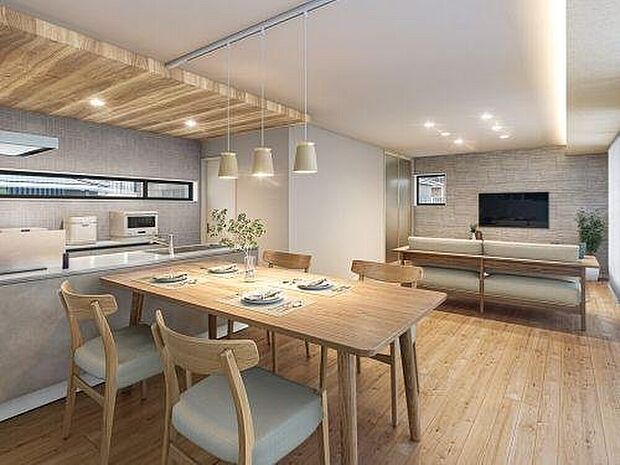 【No.2のリビング】ナチュラルテイストな落ち着く邸宅