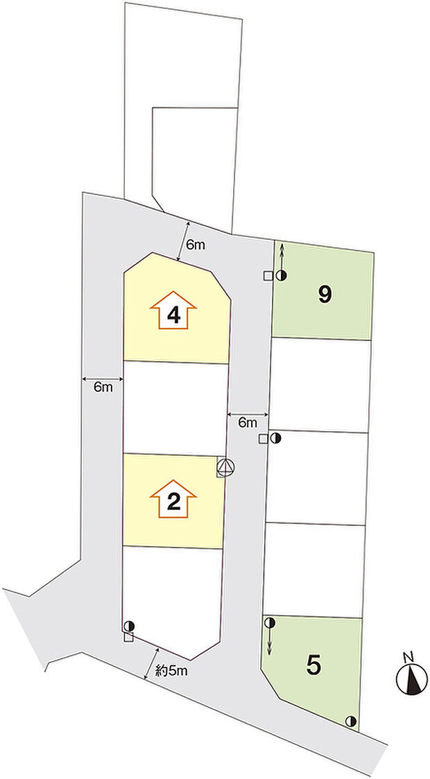 全9区画の整った分譲地です。【学区】小学校：みどりが丘小学校、中学校：鹿沼東中学校