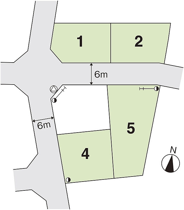 全体区画図
※確定測量後、価格と面積が変わる場合がございます。