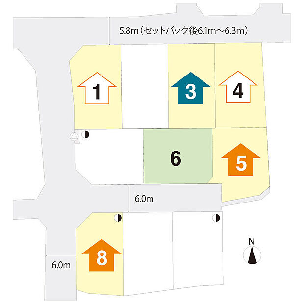 【全体区画図】No.6の販売になります。