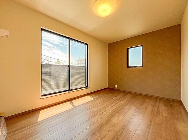 【リビング以外の居室】【洋室6帖】シンプルにデザインされた室内。家具やレイアウトでお好みの空間に。