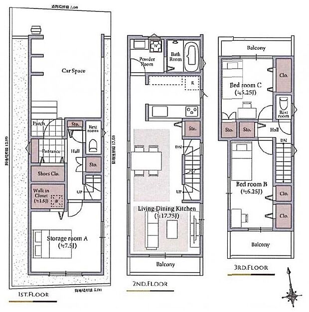 暮らしの快適性・居心地の良い住空間設計です。リビングを中心に、ご家族皆様が充実の暮らしをお送りいただけるプランニングです。