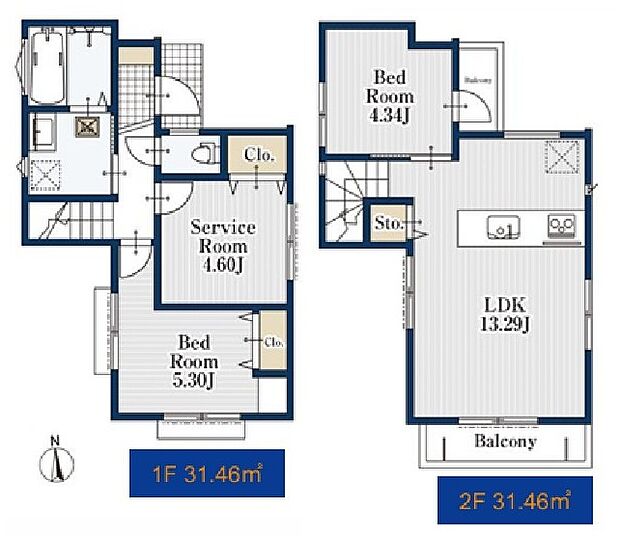 【3LDK】暮らしの快適性・居心地の良い住空間設計です。リビングを中心に、ご家族皆様が充実の暮らしをお送りいただけるプランニングです。