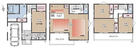 暮らしの快適性・居心地の良い住空間設計です。リビングを中心に、ご家族皆様が充実の暮らしをお送りいただけるプランニングです。 