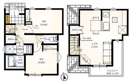 暮らしの快適性・居心地の良い住空間設計です。リビングを中心に、ご家族皆様が充実の暮らしをお送りいただけるプランニングです。 