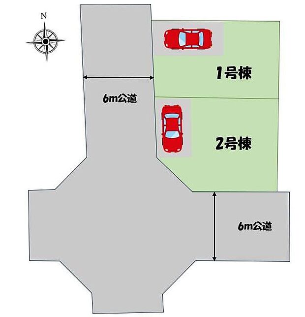 道幅の広い角地なので明るく開放感に溢れた好立地です!お車の出し入れもラクラク♪