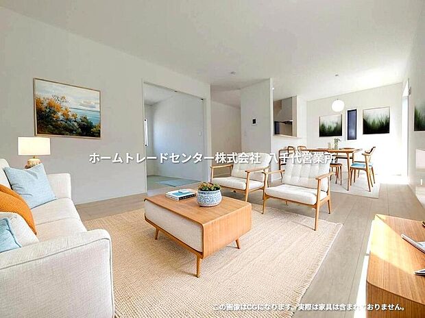 南向きのLDKは2面採光で明るく風通し共に良好です。特に冬場の寒い日には温かな陽射しが入り気持ち良いです♪※こちらはCGなどで画像生成したイメージ画像となります。家具などは付いておりません。