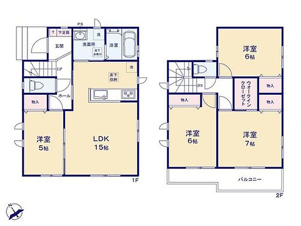 (A号棟)、価格3990万円、4LDK、土地面積104.45m2、建物面積93.98m2

