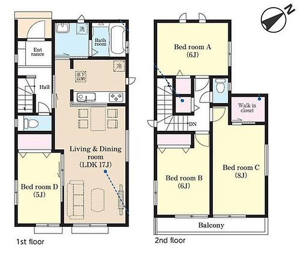 (B号棟)、価格4390万円、4LDK、土地面積120.12m2、建物面積96.05m2

