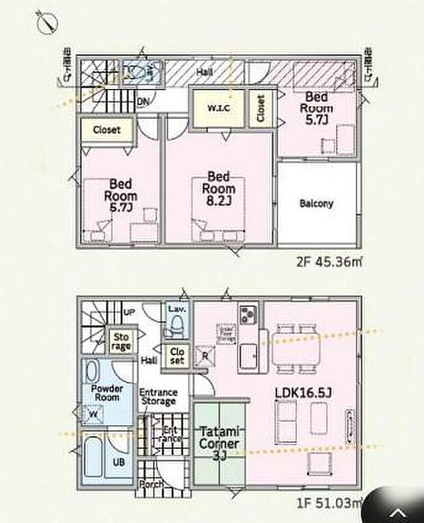 (1号棟)、価格3188万円、3LDK、土地面積122.24m2、建物面積96.39m2