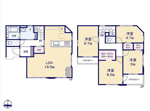 (1号棟)、価格4299万円、4LDK、土地面積101.81m2、建物面積105.67m2