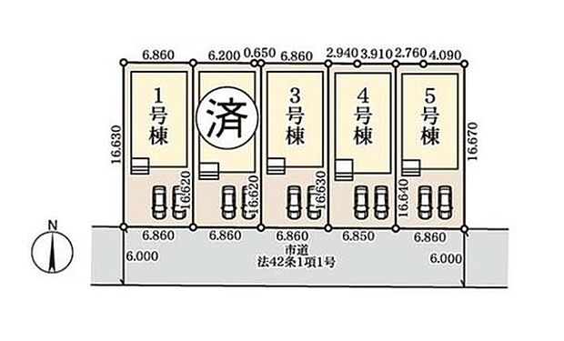 【全体区画図】◎JR総武本線「佐倉」駅徒歩5分♪
◎全棟カースペース2台分♪
◎広々6m幅の南道路に面しているので、車の出し入れがしやすく陽当たりも良好です♪