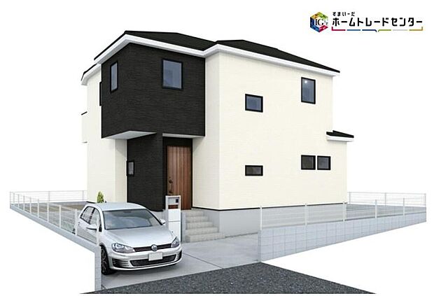 【完成予想図(外観)】一戸建ての大きなメリットは、「自分の土地」を自由に使えること。好きなペットが飼えるほか、ガーデニングやＤＩＹ、車やバイクの手入れなど様々な趣味を楽しめます♪
※こちらの画像はCGです